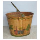 HAND PAINTED METAL BUCKET