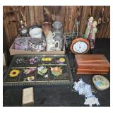 HOUSEHOLD DECOR - CLOCK, VASES, FIGURINE, MORE