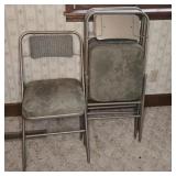 (4) PADDED METAL FOLDING CHAIRS