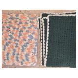 (2) HAND KNITTED AFGHANS