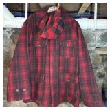 WOOLRICH PLAID WOOL JACKET, W/ WOOL HAT