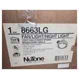 NUTONE FAN/LIGHT/NIGHTLIGHT IN BOX