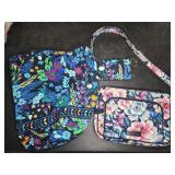 VERA BRADLEY PURSE, WALLET & LINED BAG