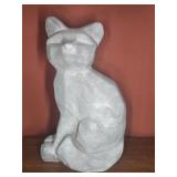 METAL CAT STATUE, 20"T