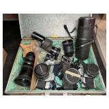 (3) MINOLTA CAMERAS, (5) ASST. LENSES