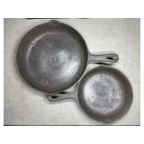 (2) CAST IRON SKILLETS