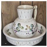 WASH STAND PITCHER AND BOWL - AS IS
