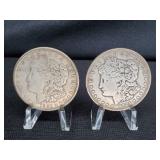 (2)  1921 MORGAN SILVER DOLLARS