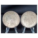 (2)  1921 MORGAN SILVER DOLLARS