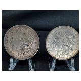 (2)  1921 MORGAN SILVER DOLLARS