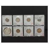 (8) SILVER COINS FROM DIFFERENT COUNTRIES
