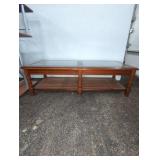 COFFEE TABLE W/GLASS TOP