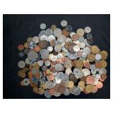 LARGE GROUP OF MIXED FOREIGN COINS