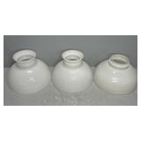 (3) MILK GLASS LAMP SHADES