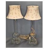 GLASS BEDROOM LAMPS