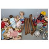 DOLLS, DOLL FURNITURE AND DECOR