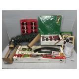 CHRISTMAS ORNAMENTS & HOLIDAY TRAIN SET