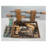 WOOD CLAMPS, PLANES, SANDING DRUMS