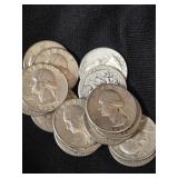 $4 OF WASHINGTON SILVER QUARTERS