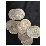 $4 OF WASHINGTON SILVER QUARTERS