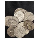 $4 OF WASHINGTON SILVER QUARTERS