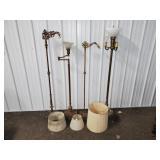 METAL FLOOR LAMPS (4) AS IS