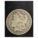1886-O MORGAN SILVER DOLLAR