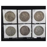(6) 1921 MORGAN SILVER DOLLAR