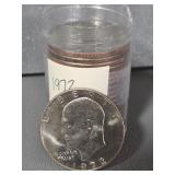 (20) EISENHOWER DOLLAR COINS - 1972