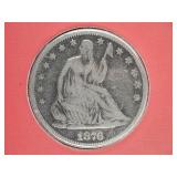 1876 LIBERTY SEATED HALF DOLLAR