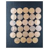 28 WHEAT PENNIES & 1 INDIAN HEAD PENNY