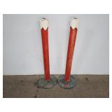 CARDBOARD CANDLES WITH METAL BASE