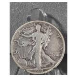 WALKING LIBERTY HALF DOLLAR 1918-D
