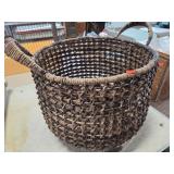 WOVEN DOUBLE HANDLE BASKET, 18" DIAMETER