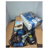 WEIGHTS AND ASSORTED FITNESS ITEMS