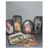 COCA COLA TRAYS (6) AND ICE PICK