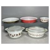 (5) PYREX DISHES