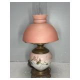 GONE WITH THE WIND STYLE HAND PAINTED OIL LAMP