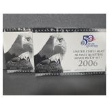 2- 2006 STATE QUARTER SILVER SETS