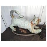 METAL CAT STATUE W/ TUBE FOR FOUNTAIN HOOK UP