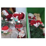 CHRISTMAS, FABRIC AND ACRYLIC PIECES.