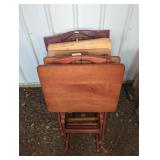 7 FOLDING TV TRAYS MISS MATCHED