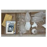 GLASS CHIMNEYS  CLEAR AND FROSTED