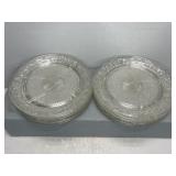 (12) DAISY GLASS GRILL PLATES
