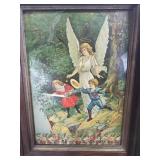 ANTIQUE PRINT - ANGEL W/CHILDREN