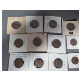 (12) VARIOUS YEARS AND CONDITION PENNIES