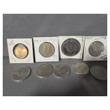 (8) CLAD KENNEDY HALF DOLLARS & SACAGAWEA DOLLAR