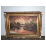 FRAMED PAINTING ON BOARD - AS IS