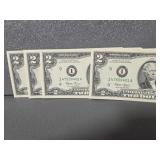 (10) 2003 $2 SEQUENTIAL BILLS - UNCIRCULATED