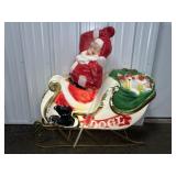 SANTA IN SLEIGH CHRISTMAS BLOW MOLD